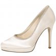 MK Brautmode Berlin - Elsa Coloured Shoes / Rainbow Club / Modell: Tallulah Ivory Satin-Silver Fine Glitter